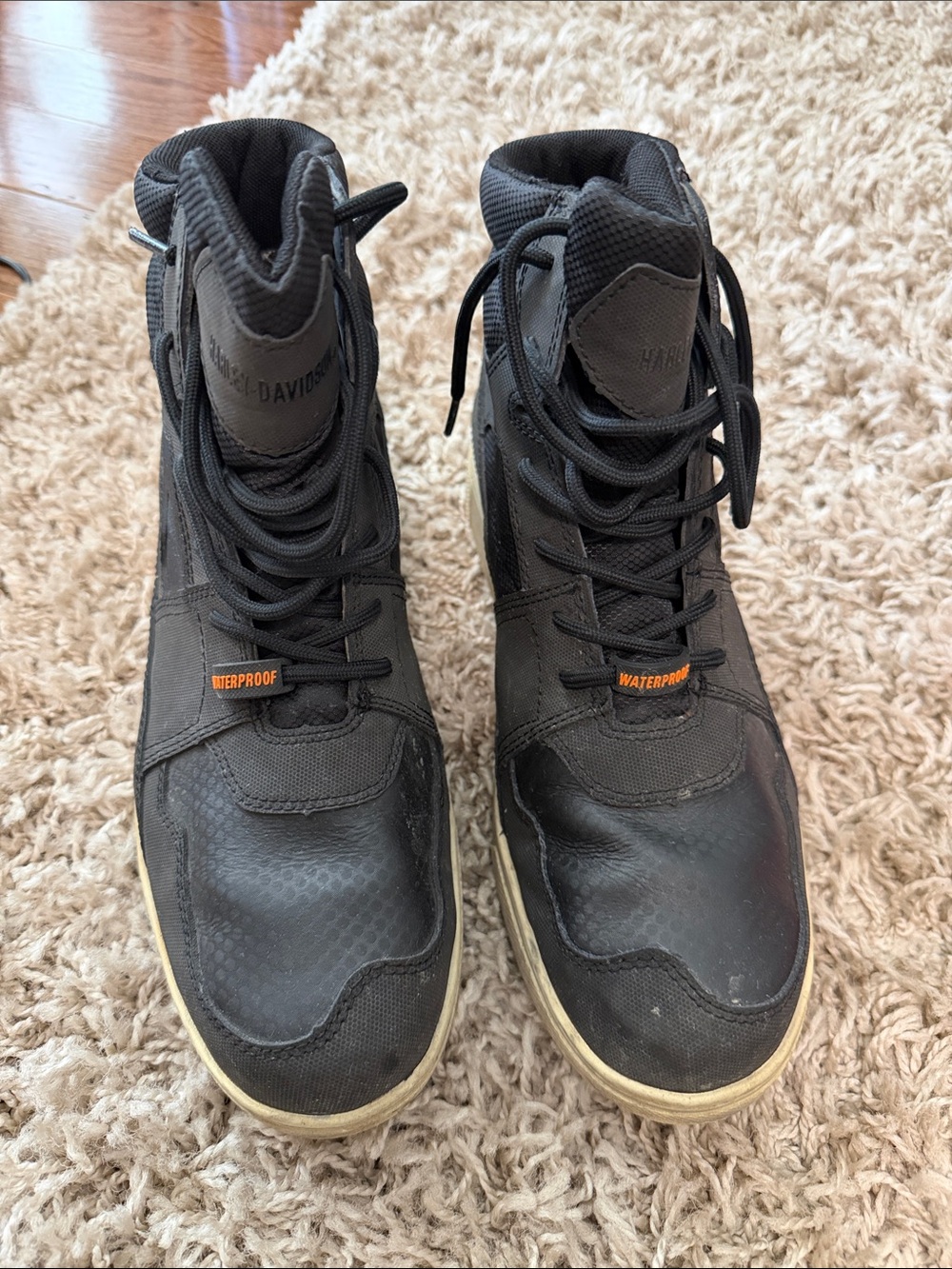 Harley-Davidson Black  Men’s Waterproof Lace-Up Boots